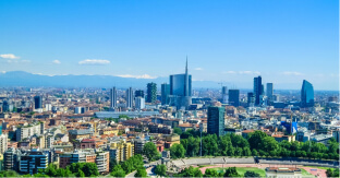 Panoramafoto von Mailand Draufsicht