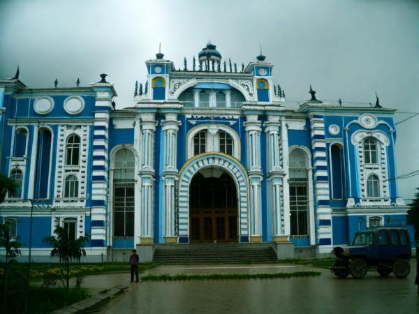 Das Gebäude der Station von Stawropol Foto