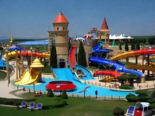 Wasserpark-Aktionsfoto