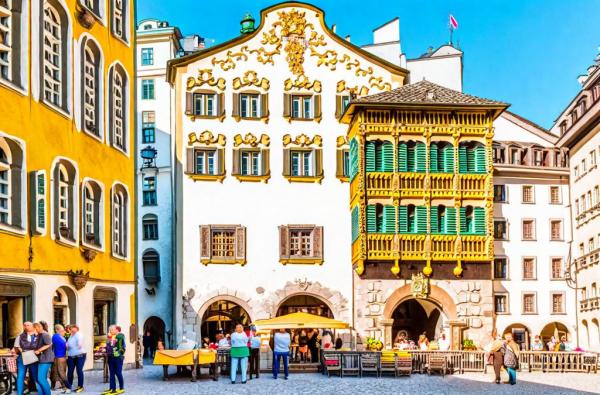 Haus mit einem goldenen Dachfoto